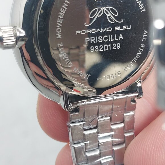 Porsamo Bleu Priscilla Luxury WOMENS Silver Pink Stainless Steel Watch - Picture 3 of 6